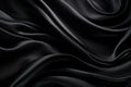 luxurious swirls of black satin