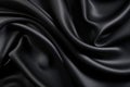 luxurious swirls of black satin