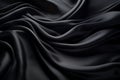 luxurious swirls of black satin