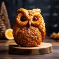 Luxurious Textured Owl Made Of Dry Brown Rice