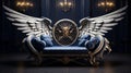 Luxurious Throne With God\'s Wings: A Vray Tracing Masterpiece