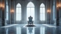 Luxurious Throne in White Royal Chamber Royalty Free Stock Photo