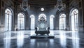 Luxurious Throne in White Royal Chamber Royalty Free Stock Photo