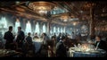 Luxurious Titanic Dining Saloon Royalty Free Stock Photo
