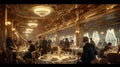 Luxurious Titanic Dining Saloon Royalty Free Stock Photo