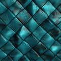 Luxurious Turquoise Abstract Texture With Quilted Teal Background