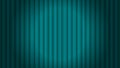 Luxurious turquoise curtains with central lighting
