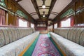 Luxurious vintage train carriage