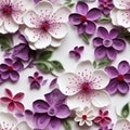 Luxurious Wall Hangings: Bold And Colorful Cut Paper Flowers On White Background