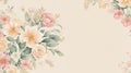 Luxurious Watercolor Vector Background with Pink Flowers for Elegant Wallpaper Design. Royalty Free Stock Photo