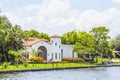 Luxurious waterfront home  in Fort Lauderdale seen from the canal Royalty Free Stock Photo