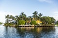 Luxurious waterfront home in Fort Lauderdale, USA. Royalty Free Stock Photo