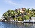 Luxurious waterfront home in Fort Lauderdale Royalty Free Stock Photo