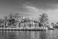 Luxurious waterfront home in Fort Lauderdale, USA Royalty Free Stock Photo