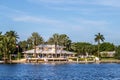 Luxurious waterfront home in Fort Lauderdale, USA Royalty Free Stock Photo
