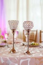 Luxurious wedding table Royalty Free Stock Photo