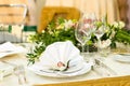 Luxurious Wedding Table Setting Royalty Free Stock Photo