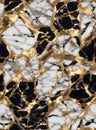 Luxurious White and Golden Veins Marble Seamless Pattern