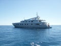 Luxurious yacht close up Royalty Free Stock Photo