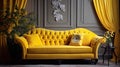 luxurious yellow couch