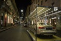 Luxurous Maserati car exposed in the Milan fashion downtown for the Christmas holidays.