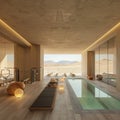 Luxurious spa resort in desert