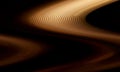 Luxury Abstract Background with Dynamic S-Curve Waves and Warm Metallic Bronze Texture Royalty Free Stock Photo
