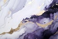 Luxury abstract fluid art painting background alcohol ink technique navy black and gold Royalty Free Stock Photo