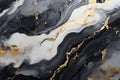 Luxury abstract fluid art painting background alcohol ink technique navy black and gold Royalty Free Stock Photo