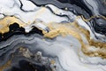 Luxury abstract fluid art painting background alcohol ink technique navy black and gold Royalty Free Stock Photo