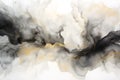 Luxury abstract fluid art painting background alcohol ink technique navy black and gold Royalty Free Stock Photo