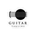 Luxury abstract logo symbol for guitar classic