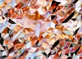 Luxury Abstract Realistic Crystals Texture with Prism Spectrum Caustic Reflection Close Up Background 3D rendering