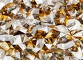 Luxury Abstract Realistic Crystals Texture with Prism Spectrum Caustic Reflection Close Up Background 3D rendering