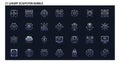 21 luxury ai ecosystem bundle icons, digital network connections, data flow, machine learning, innovation, abstract technology, Royalty Free Stock Photo