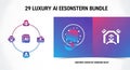 29 luxury ai eeesonstern bundle corporate consistent branding ready icons, people collaboration, data integration, digital bear Royalty Free Stock Photo