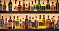 Luxury alcohol bar, beverages for cocktails. Generative AI