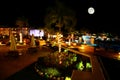 A luxury all inclusive beach resort at night Royalty Free Stock Photo