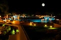 A luxury all inclusive beach resort at night Royalty Free Stock Photo