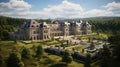 luxury angle mansion building Royalty Free Stock Photo