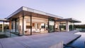 luxury architectural rendering of a modern home, open floor mirror windows, and an expansive rooftop stunning view .