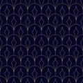 Luxury art deco seamless pattern. Golden vector geometric linear texture Royalty Free Stock Photo