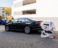 Luxury AUDI limousine with winter summer tires wheels chage