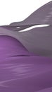 Luxury background abstract shape. Flowing purple fabric or flowing thick purple liquid on white background.