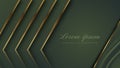 Luxury background cloth green color with sparkle line golden , deluxe modern concept. vector illustration for backdrop design