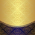 Luxury Background decorated the golden floral Pattern.