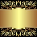 Luxury Background decorated the golden royal Borders - Invitation design Royalty Free Stock Photo