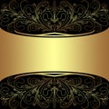 Luxury Background with elegant golden Borders and Place for Text - Invitation design Royalty Free Stock Photo