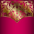 Luxury background with gold ornament. Royalty Free Stock Photo