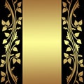 Luxury Background with golden floral Borders. Royalty Free Stock Photo